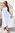 MISS CITY Oversize Kleid Maxikleid Volant Logo Übergröße Bigsize Weiß