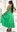 MISS CITY Oversize Kleid Maxikleid Volant Logo Übergröße Bigsize Grün