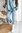 Hose im Glanz-Look Streifen Loch-Nieten Jogpants Baggy Blau Italy