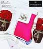 Handtasche Schultertasche MASSIMO CONTTI Tasche 31,5 x 30 Pink Weiß Italy